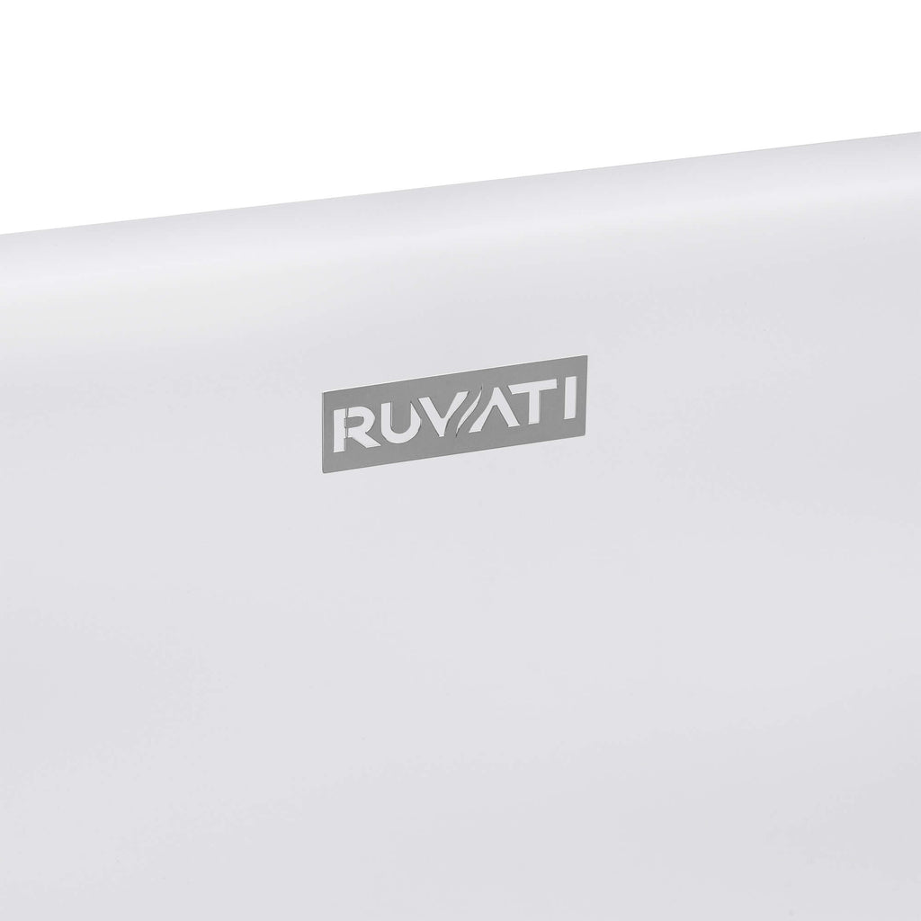 Omnia Model: RVB2550WH Ruvati 23-inch Matte White epiStone Solid Surface Modern Bathroom Vessel Sink – RVB2550WH