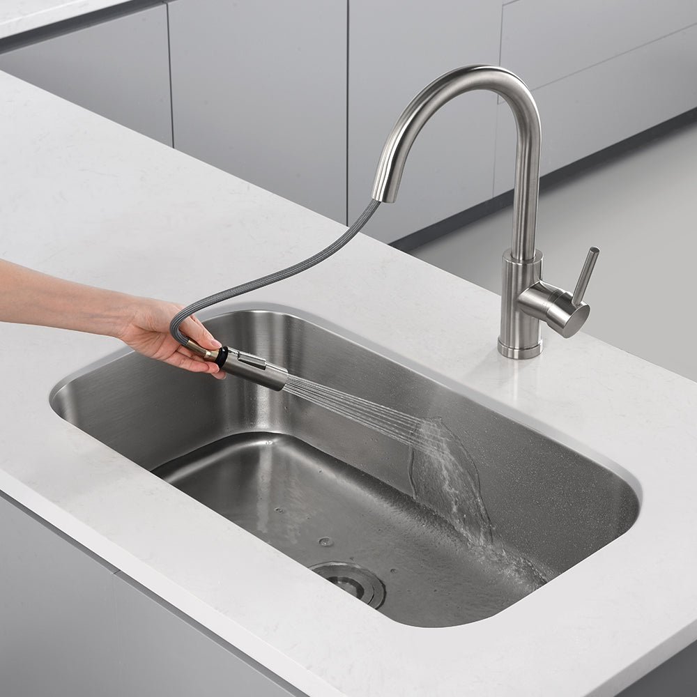 Oakland Medium Size 18 Gauge 30″ Undermount Stainless Steel Single Bowl Kitchen Sink Model# KSU30189