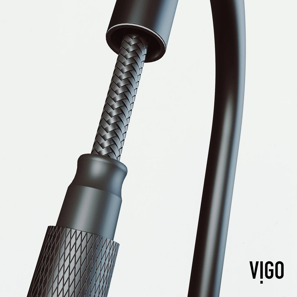 VIGO - Bristol Pull-Down Single Lever Kitchen Faucet In Matte Black Model# VG02033MB