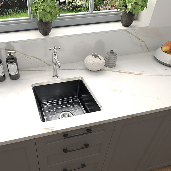 Nantucket Sinks - 18" Undermount/Top Mount Fireclay Kitchen/Bar/Prep Sink Model# Wellfleet-1818MB