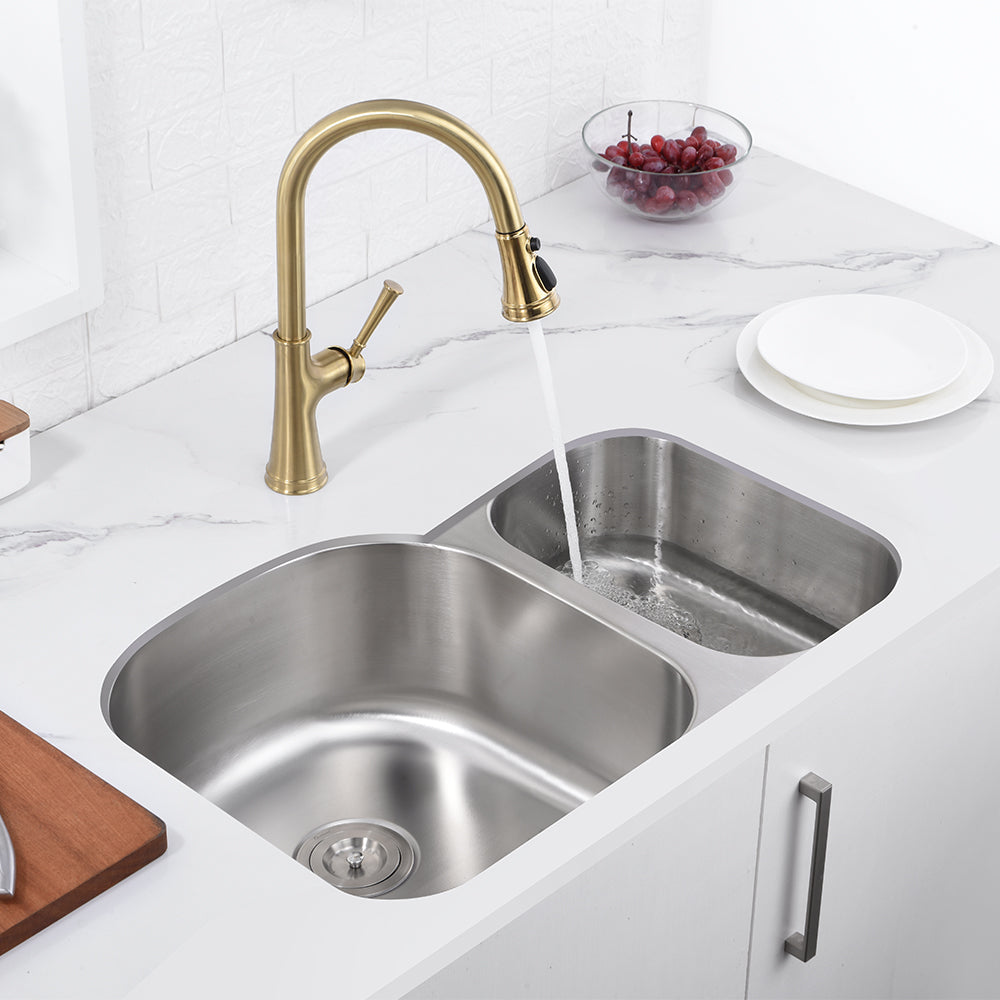 Oakland 30″ Undermount Stainless Steel Double Bowl Kitchen Sink Model# KSU302197B
