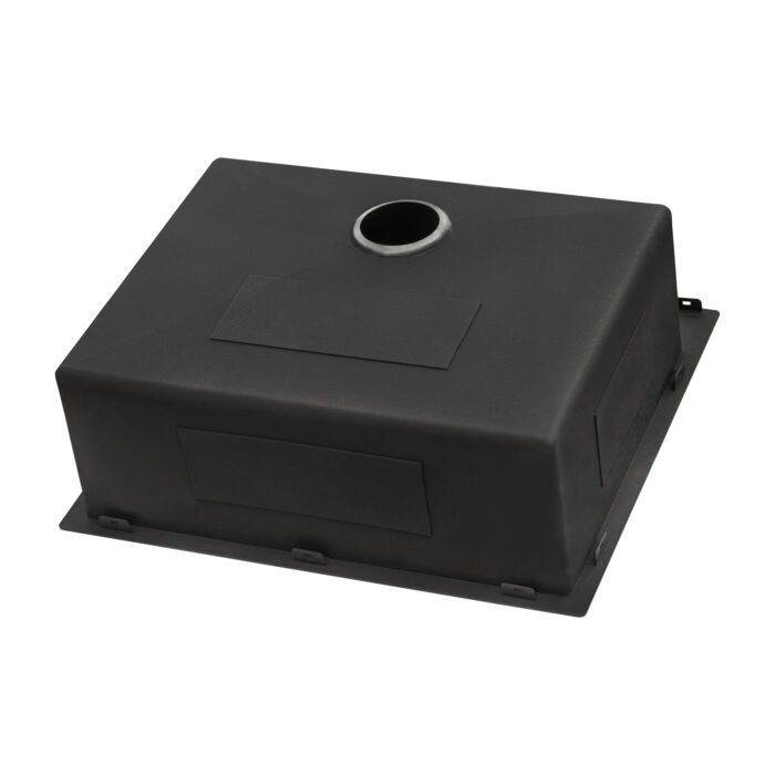 Terraza  Ruvati 25"Gunmetal Black Stainless Steel Drop-in Topmount Kitchen Sink Single Bowl – Model# RVH5007BL