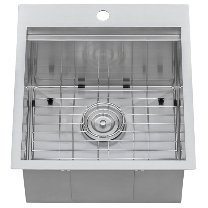 Alto Ruvati 21 x 20 x 12 inch Drop-in Topmount Laundry Utility Workstation Sink 16 Gauge Stainless Steel – Model# RVU6421