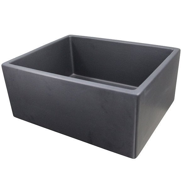 Nantucket Sinks - 23" Farmhouse Fireclay Sink With A Glazed Finish In Matte Black Model# FCFS2418S- MatteBlack