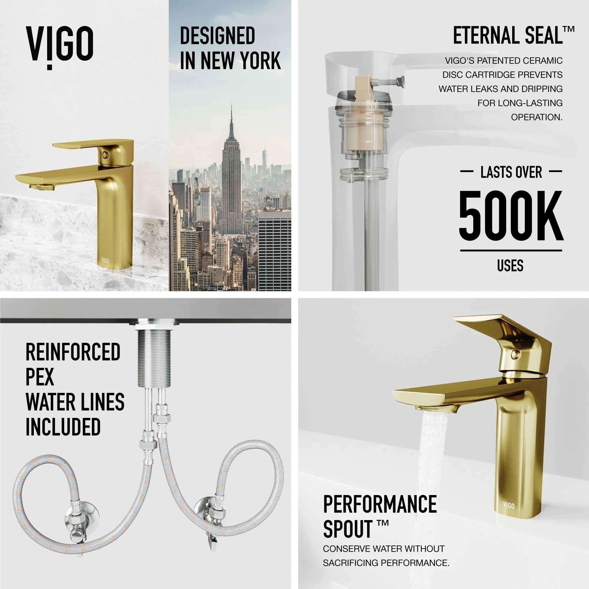 VIGO - Davidson Single Hole Single Lever Bathroom Faucet In Matte Brushed Gold Model# VG01043MG