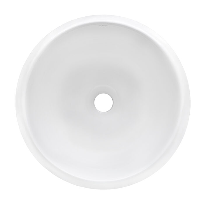 Vista Ruvati 16" Bathroom Vessel Sink Round White Above Counter Circular Porcelain Ceramic – Model# RVB0316