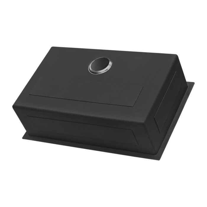 Terraza Ruvati 30" Undermount Gunmetal Black Stainless Steel Kitchen Sink 16 Gauge Single Bowl – Model# RVH6300BL