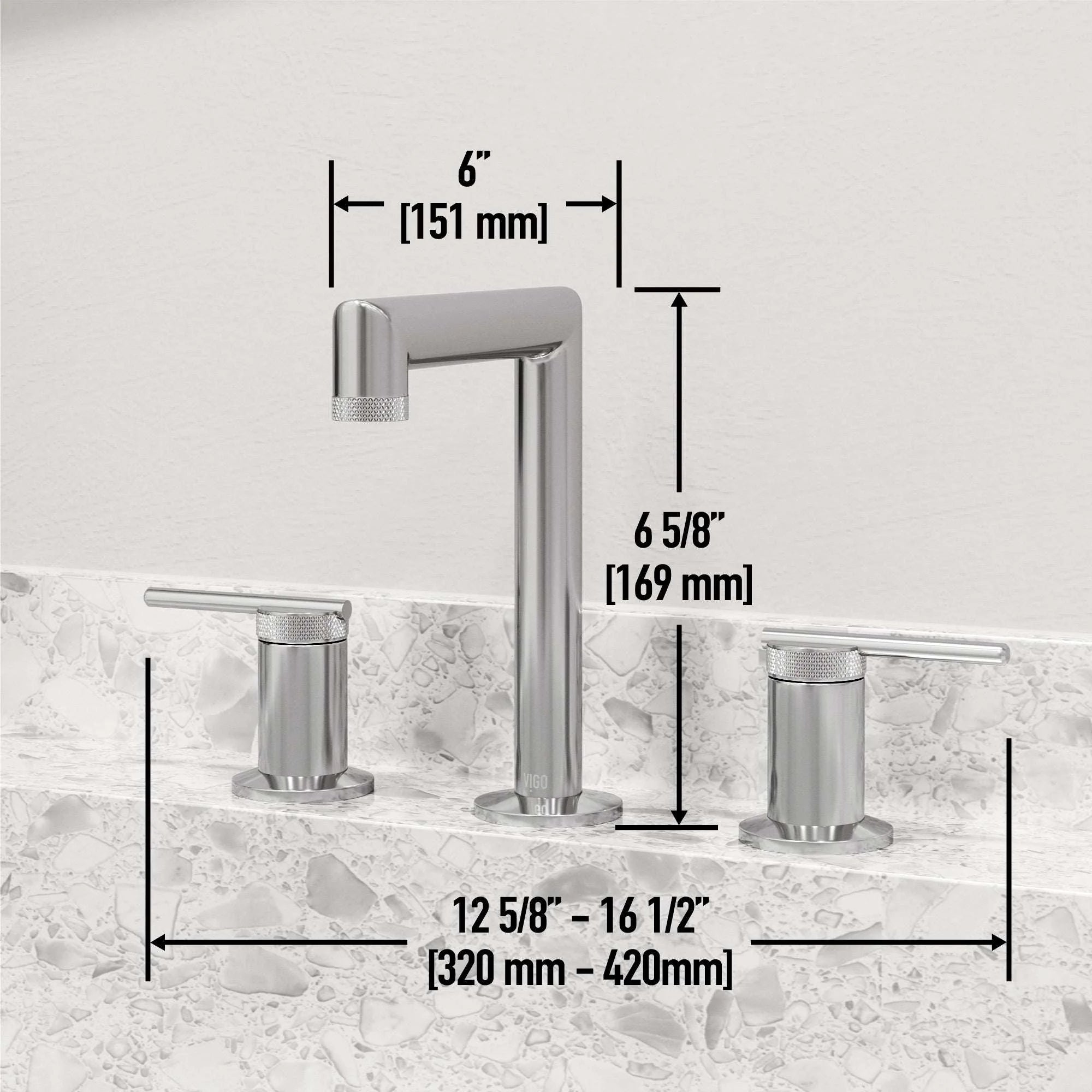 VIGO - Sterling Widespread 2 Handle Bathroom Faucet In Chrome Model# VG01304CH