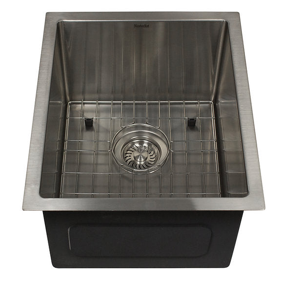 Nantucket Sinks - 15" Outdoor Use Stainless Steel Undermount Bar/Prep Sink Model# AW1518-16