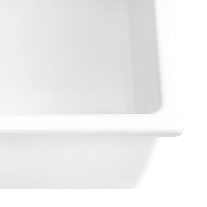 Fiamma Model: RVL3030WH Ruvati 30-inch Fireclay Undermount / Drop-in Topmount Kitchen Sink Single Bowl – White – RVL3030WH