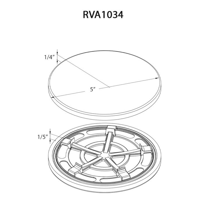 Model: RVA1034WH Ruvati Drain Cover for Composite Kitchen Sink and Garbage Disposal – Matte White – RVA1034WH