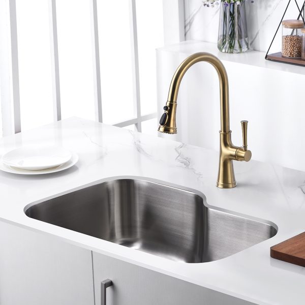 Oakland Large Size 18 Gauge 31″ Undermount Stainless Steel Single Bowl Kitchen Sink Model# KSU31219S