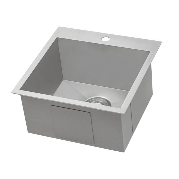 Tirana Model: RVH8118 Ruvati 18 x 18 inch Drop-in Topmount Bar Prep Sink 16 Gauge Stainless Steel Single Bowl – RVH8118