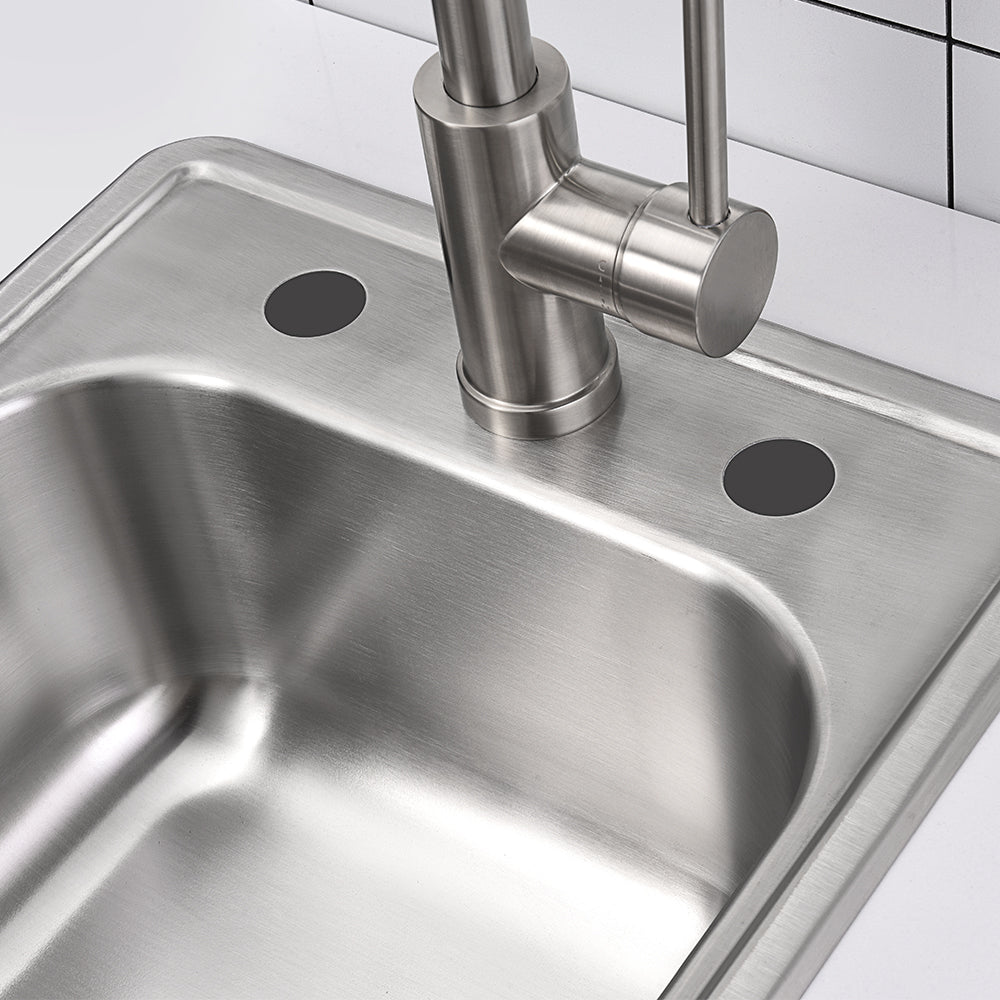 Oakland 17"x22" Drop-In Top Mount Stainless Steel Single Bowl Bar/Prep Sink with 3 Holes Model# KST17228-3