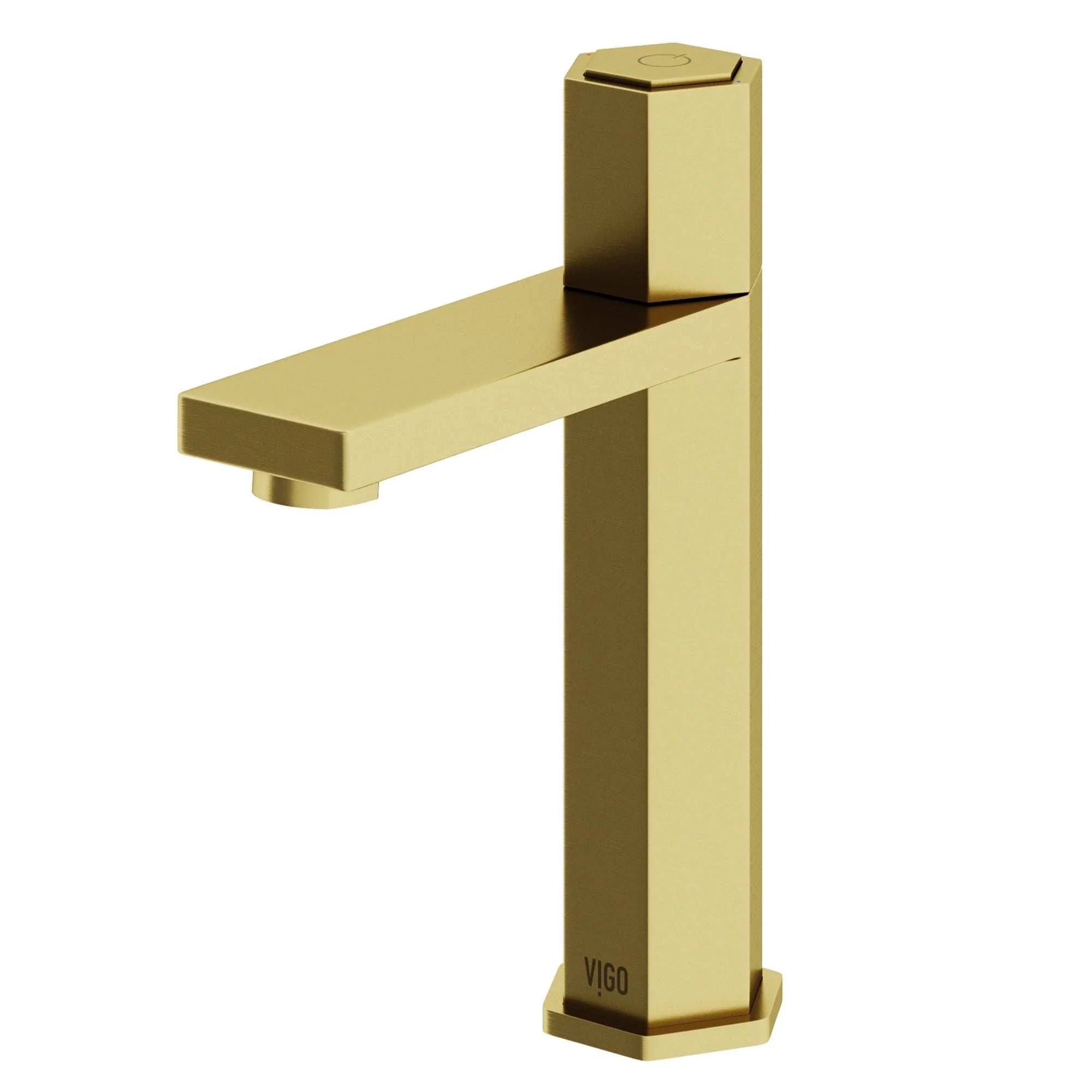 VIGO - Hart Nova Single Hole Bathroom Faucet In Matte Brushed Gold Model# VG01053MG
