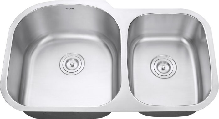 Parmi Model: RVM4600 Ruvati 34-inch Undermount 60/40 Double Bowl 16 Gauge Stainless Steel Kitchen Sink – RVM4600