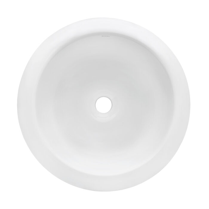 Vista Model: RVB0318 Ruvati 18 inch Round Bathroom Vessel Sink White Above Vanity Counter Circular Porcelain Ceramic – Model# RVB0318