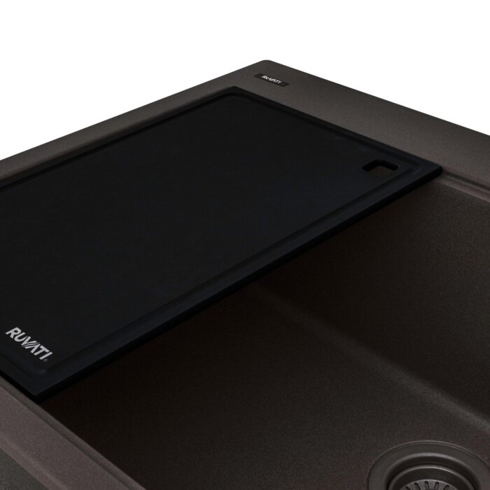 epiStage Model: RVG1306ES Ruvati 33-inch Granite Composite Quartz Workstation Drop-in Topmount Kitchen Sink Espresso – RVG1306ES