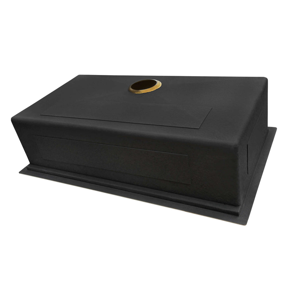 Giana Ruvati 30" Matte Gold Workstation Undermount Kitchen Sink Single Bowl – Model# RVH6530GG