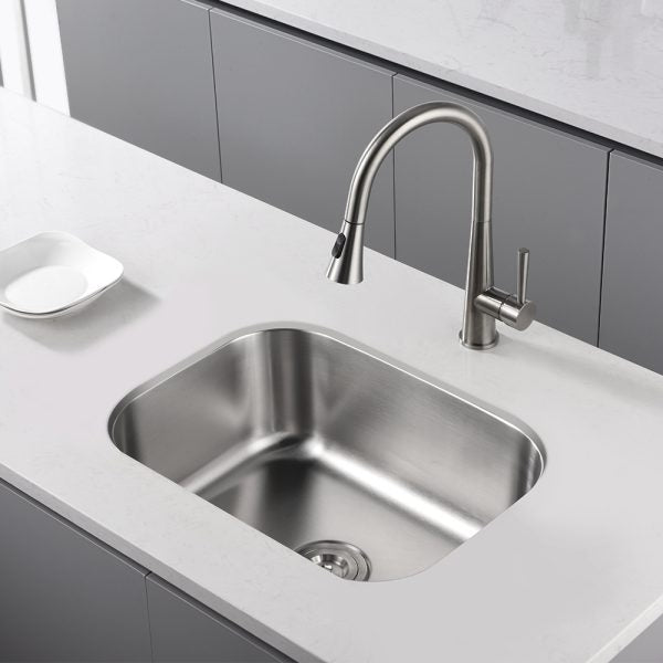 Oakland 16 Gauge 23″ Undermount Stainless Steel Single Bowl Kitchen Sink Model# KSU23189T