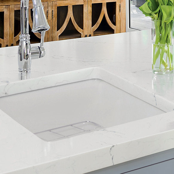 Nantucket Sinks - 18" Undermount Or Top Mount Fireclay Kitchen/Bar/Prep Sink Model# Wellfleet-1818W