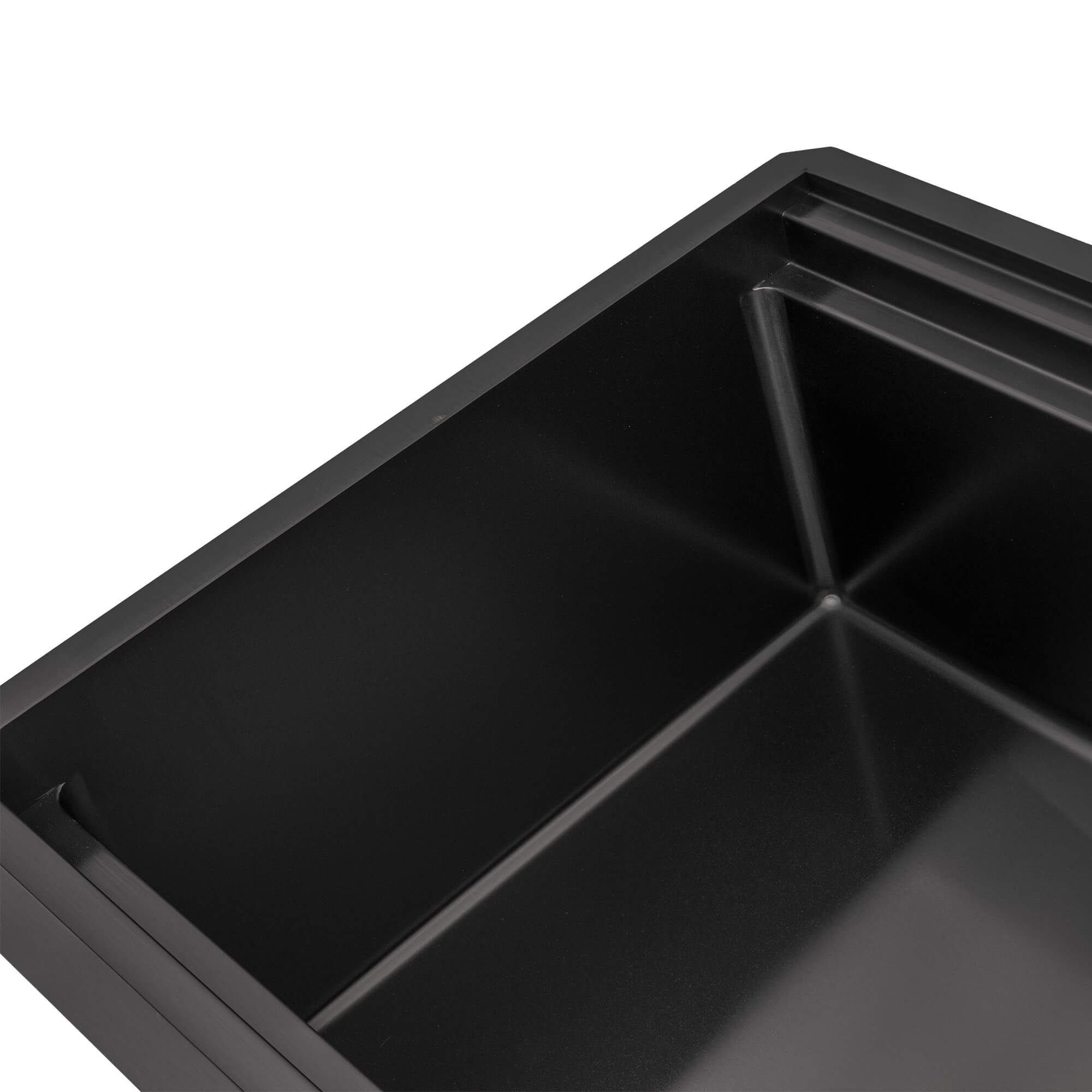 Dual-Tier Pro Ruvati 45-inch Gunmetal Black Stainless Steel Workstation Two-Tiered Ledge Undermount Kitchen Sink – Model# RVH6333BL