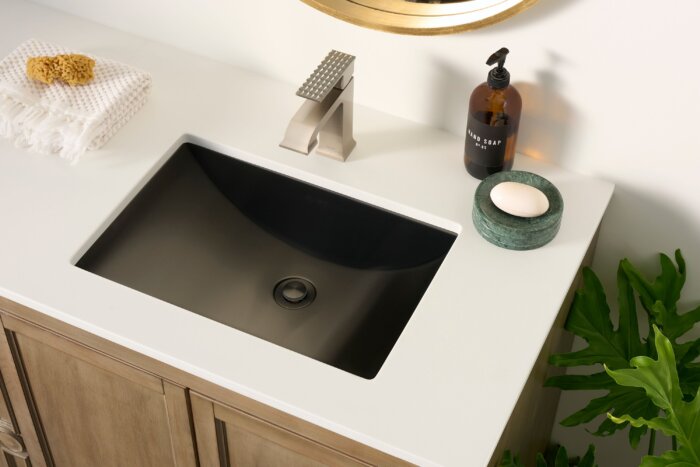 Decora Model: RVF5132BN Ruvati Decora Single Handle Square Art Deco Square Transitional Bathroom Faucet in Brushed Nickel – RVF5132BN