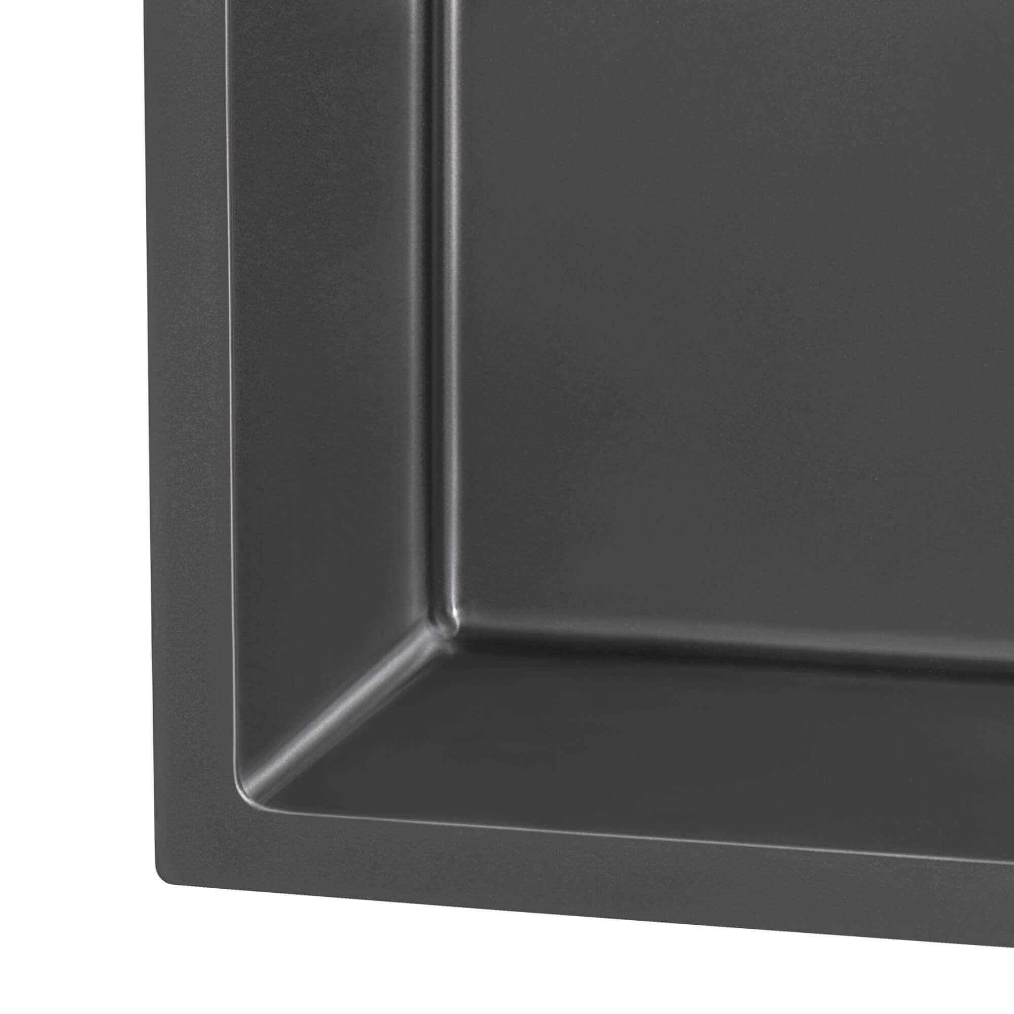 Terraza Ruvati 27" Undermount Gunmetal Black Stainless Steel Kitchen Sink 16 Gauge Single Bowl – Model# RVH6127BL