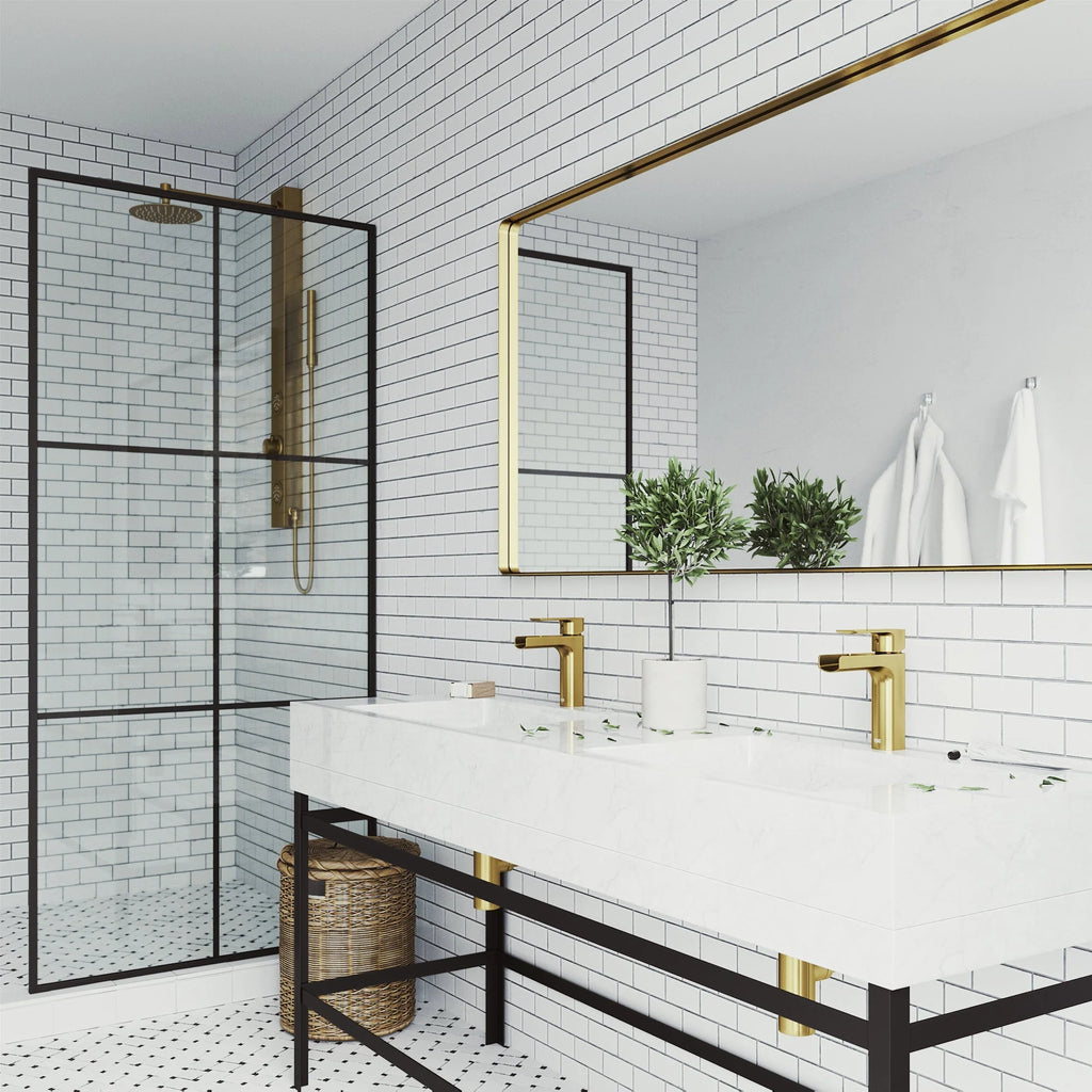 VIGO - Amada Single Hole Open Spout Bathroom Faucet In Matte Brushed Gold Finish Model# VG01042MG