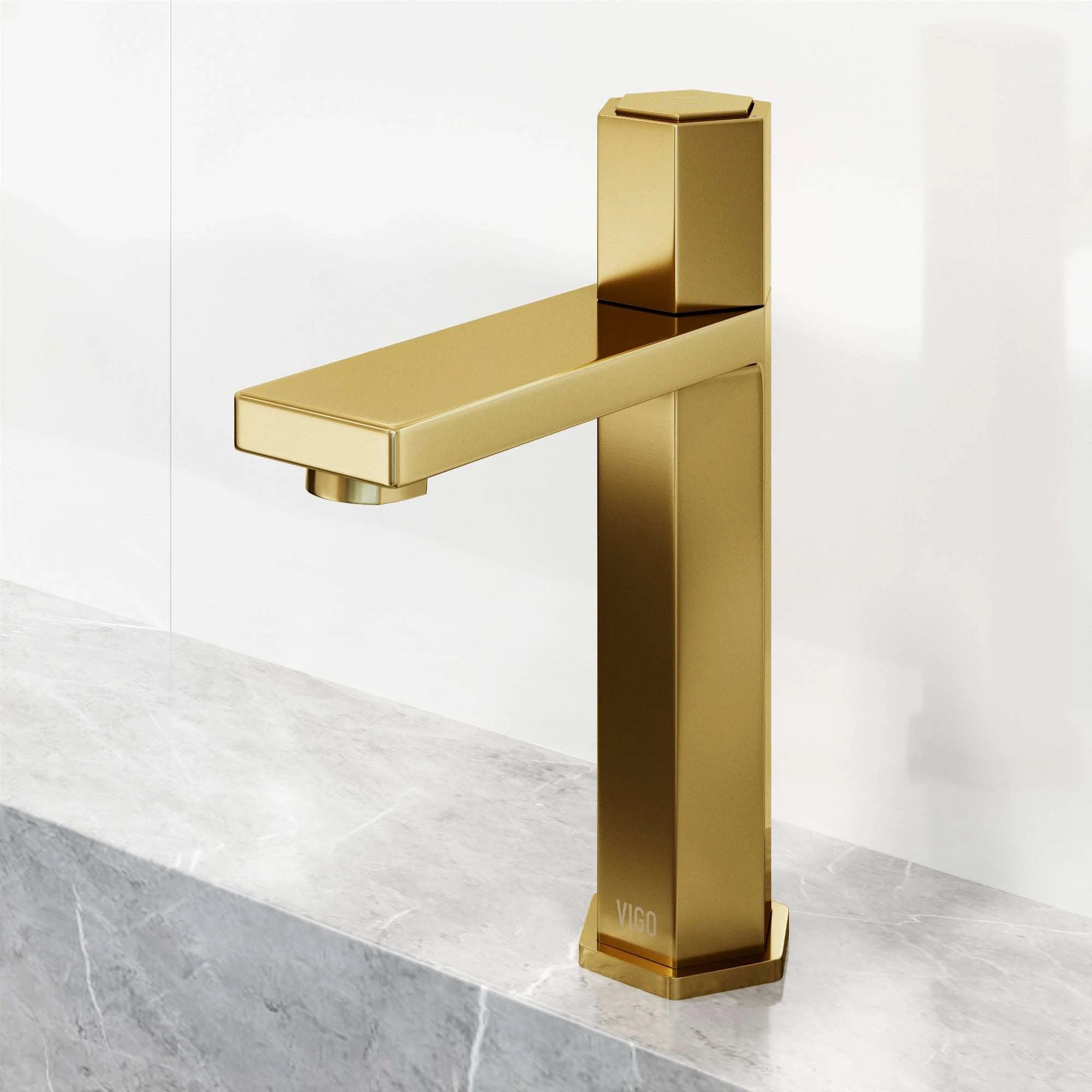 VIGO - Hart Nova Single Hole Bathroom Faucet In Matte Brushed Gold Model# VG01053MG