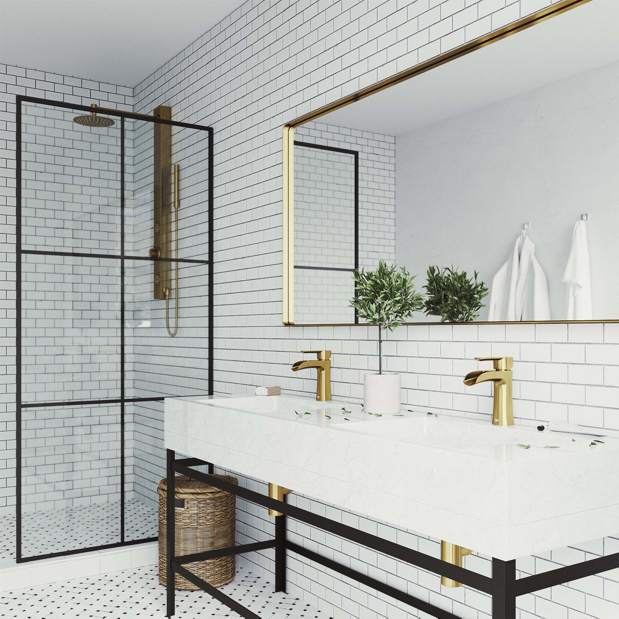 VIGO - Paloma Single Hole Single Handle Open Front Bathroom Faucet In Matte Brushed Gold Model# VG01041MG