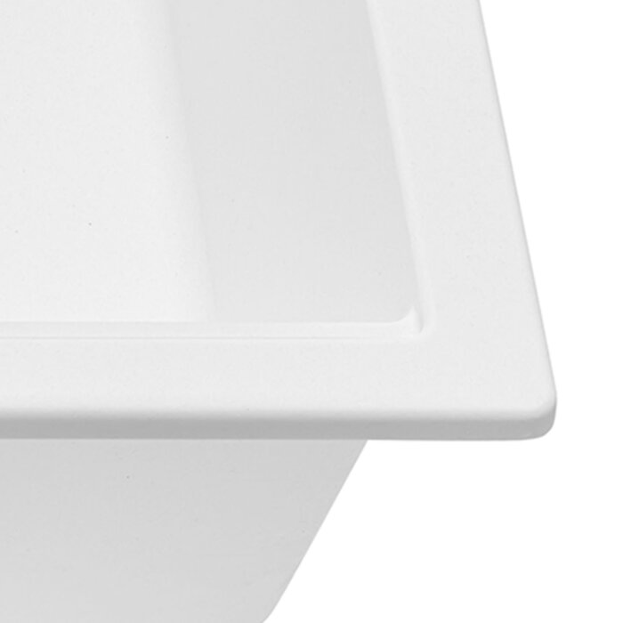 epiCube Model: RVG1634WH Ruvati 34-inch epiCube Granite Composite Quartz Workstation Drop-in Topmount Kitchen Sink Arctic White Matte – RVG1634WH