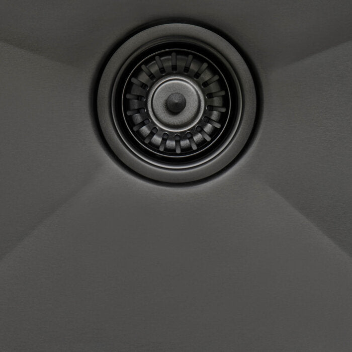 Terraza Ruvati 14" Gunmetal Black Stainless Steel Undermount Bar Prep Sink – Model# RVH7114BL