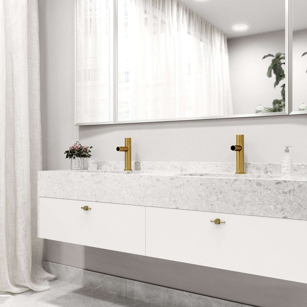 VIGO - Ashford Single Hole Bathroom Faucet In Matte Brushed Gold Model# VG01052MG