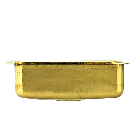 Nantucket Sinks - 20" Hand-Hammered Brass Dual Mount Bar/Prep Sink Model# REB2014