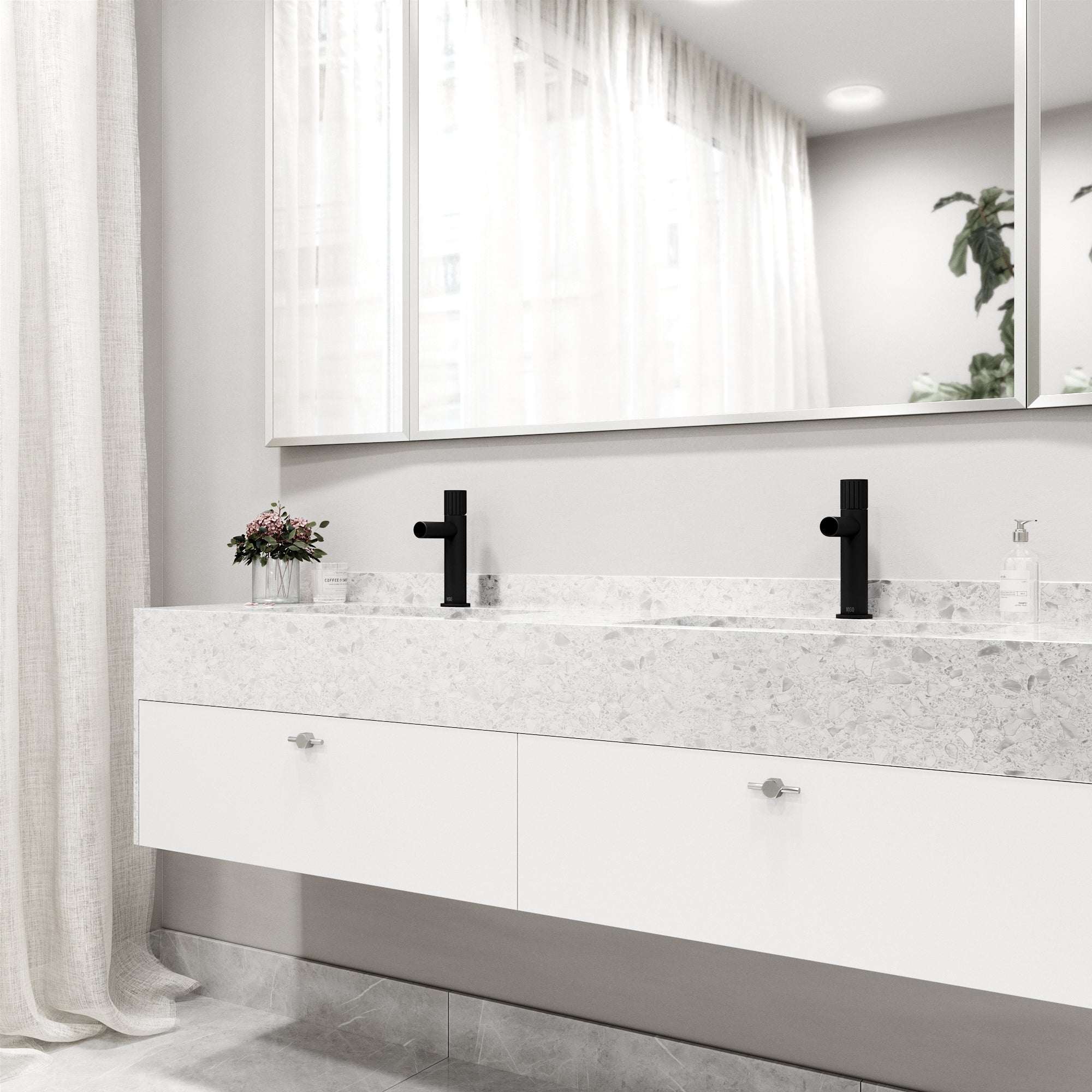 VIGO - Ashford Single Hole Bathroom Faucet In Matte Black Model# VG01052MB