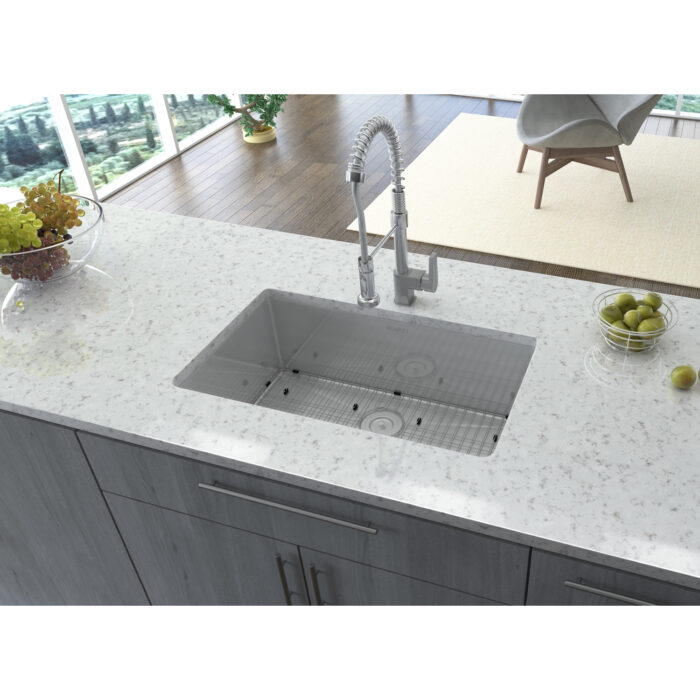 Gravena Model: RVH7250 Ruvati 28-inch Undermount 16 Gauge Stainless Steel Kitchen Sink Rounded Corners Single Bowl – Model# RVH7250