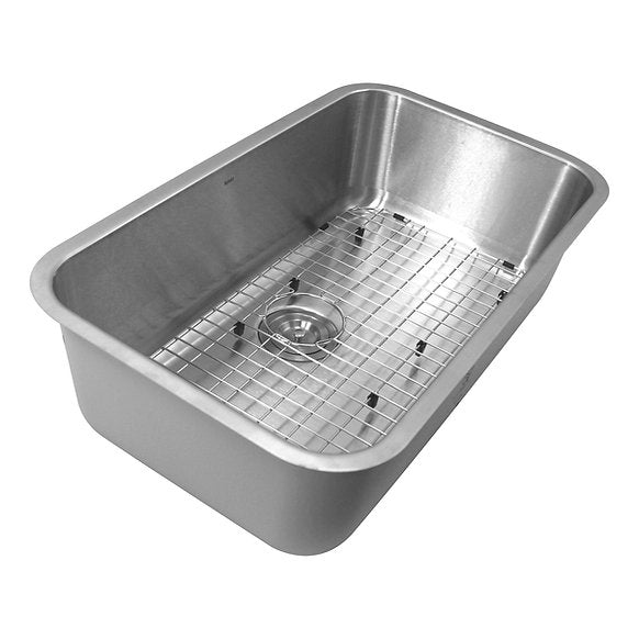 Nantucket Sinks - 30" Large Rectangle Single Bowl Undermount Stainless Steel Kitchen Sink Model# NS3018-10-16