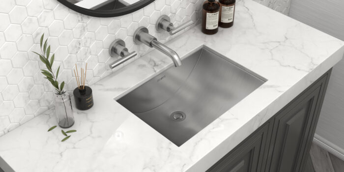 Ariaso Ruvati 30" x 14" Brushed Stainless Steel Rectangular Bathroom Sink Undermount – Model# RVH6120ST