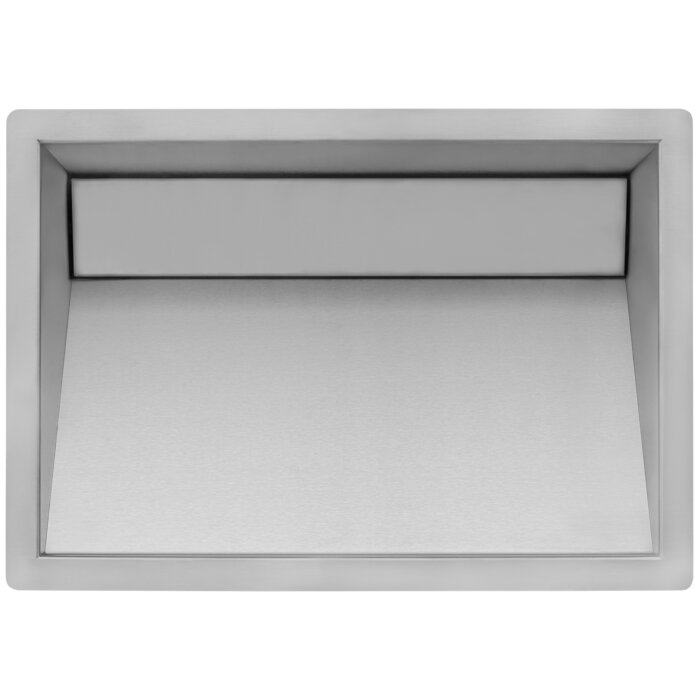 Ariaso Ruvati 20" x 14" Brushed Stainless Steel Undermount Ramp Bathroom Sink Stainless Steel – Model# RVH6140ST