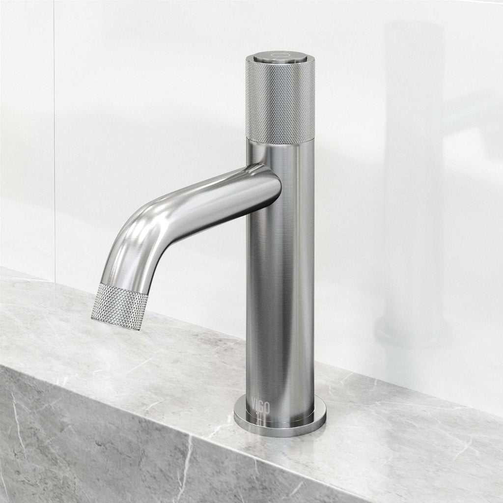 VIGO - Apollo Single Hole Bathroom Faucet In Brushed Nickel Model# VG01048BN