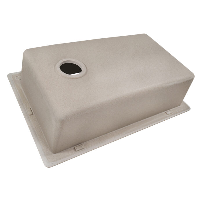 epiGranite Model: RVG1033CS Ruvati 33 x 22 inch epiGranite Drop-in Topmount Granite Composite Quartz Single Bowl Kitchen Sink – Caribbean Sand – RVG1033CS