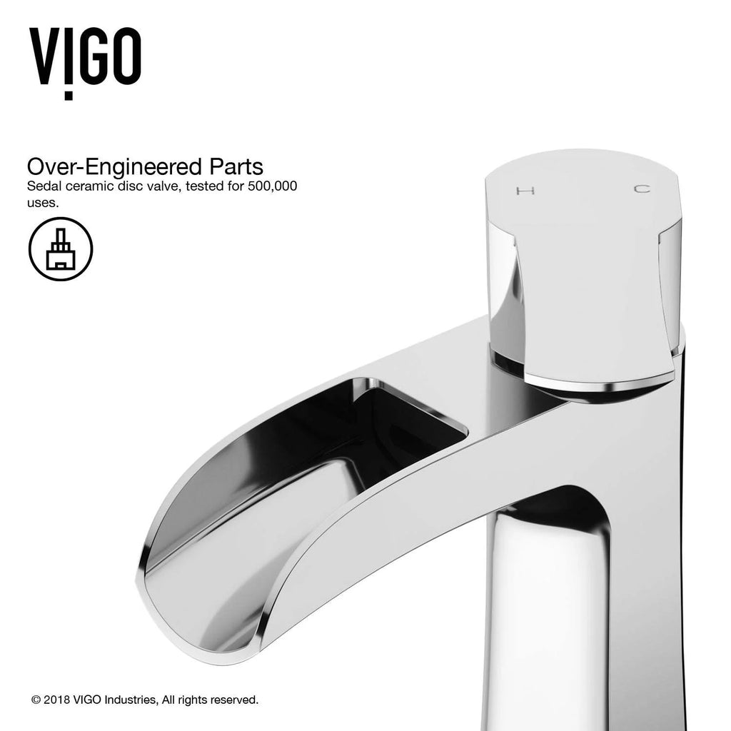 VIGO - Paloma Single Hole Single Handle Open Front Bathroom Faucet In Chrome Model# VG01041CH
