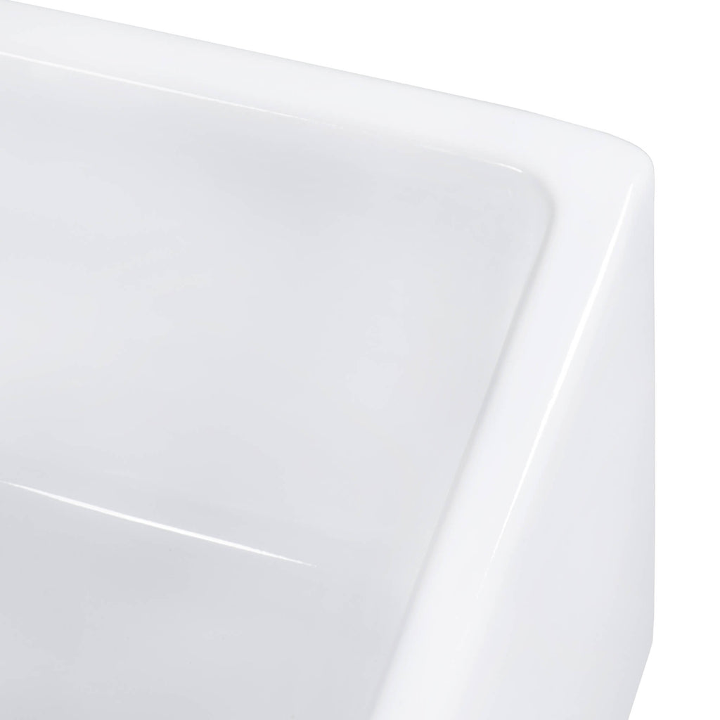 Fiamma Model: RVL2311WH Ruvati 33 x 18 inch Fireclay Farmhouse Apron-Front Kitchen Sink Double Bowl – White – RVL2311WH