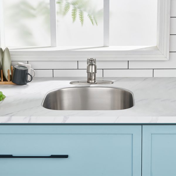 Oakland 20″ D Shape Undermount Stainless Steel Single Bowl Kitchen Sink Model# KSU20219