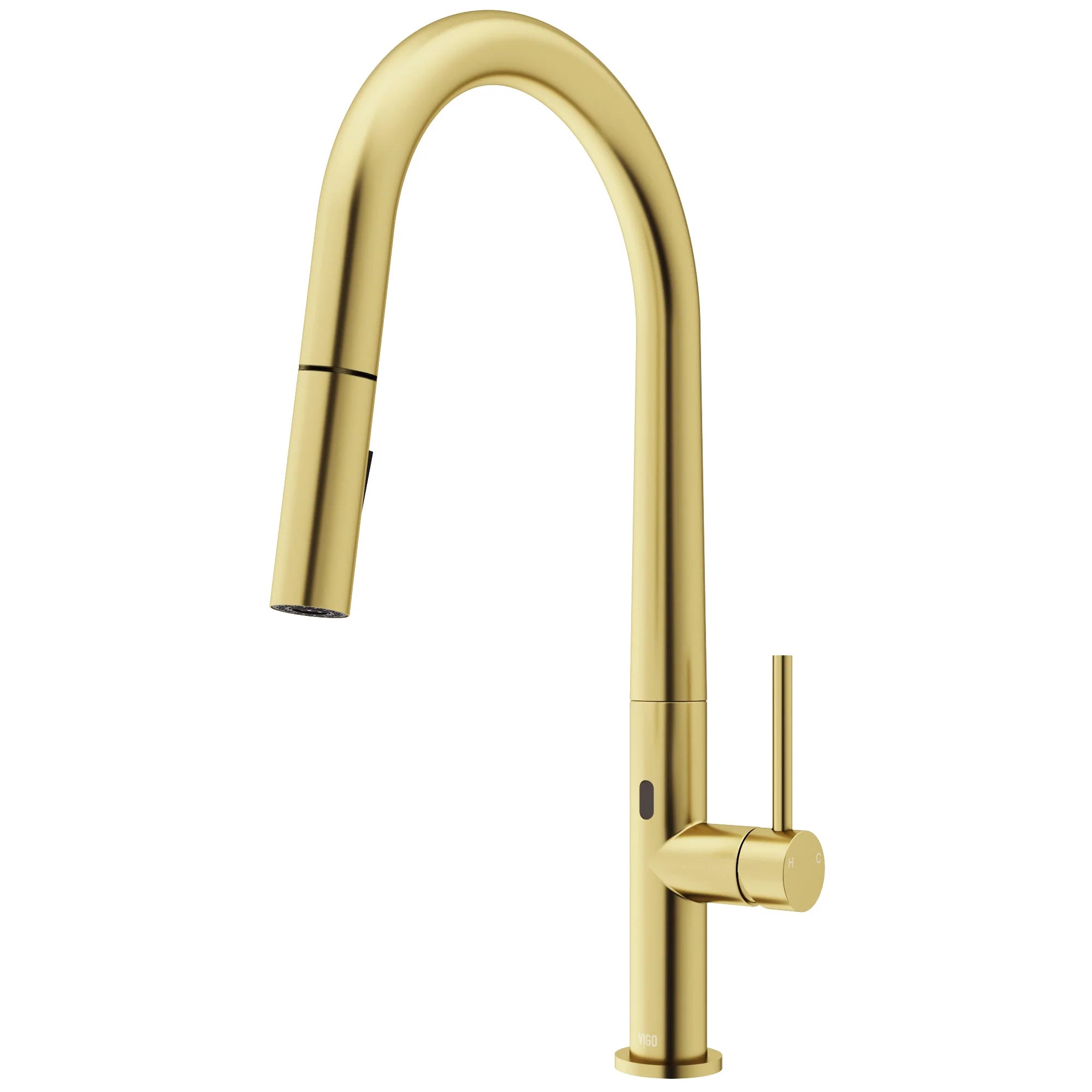 VIGO - Greenwich 18 in. Single Handle Smart Pull-Down Touchless Sensor Kitchen Faucet In Matte Brushed Gold Finish Model# VG02029MGS