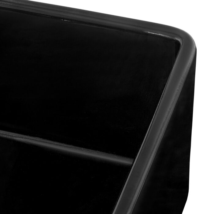 Fiamma Ruvati 33" x 20" Fireclay Reversible Farmhouse Apron-Front Kitchen Sink Single Bowl – Glossy Black – Model# RVL2300BK