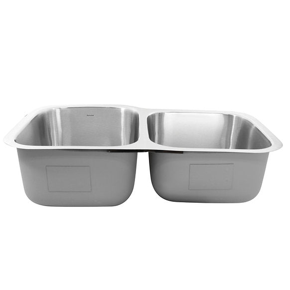 Nantucket Sinks 32" 60/40 Double Bowl Undermount Stainless Steel Kitchen Sink, 18 Gauge Model# NS6040-18