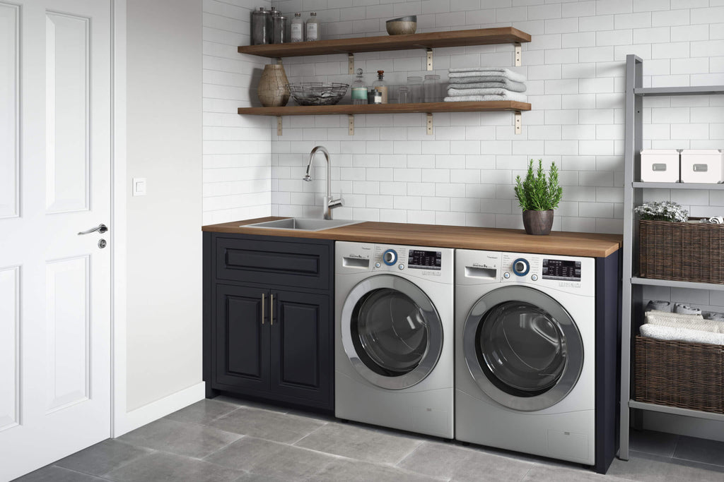 Forma Pro Ruvati Top Mount Laundry Utility Sink 18" x 22" x 12" Rounded Corners Deep 16 Gauge Stainless Steel – Model# RVU6018