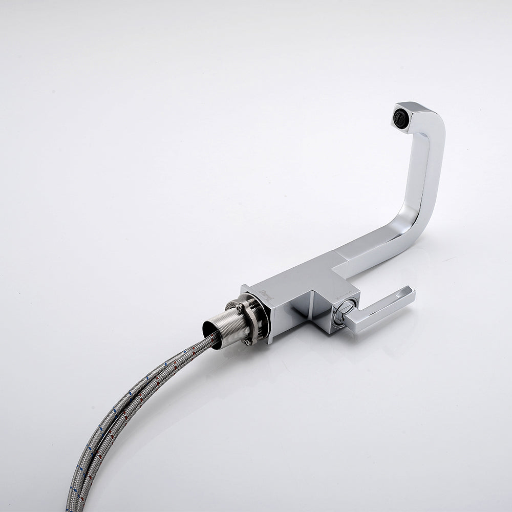 Oakland Single Handle Bathroom Sink Faucet with Pop Up Drain in Chrome Model# KSB1142C
